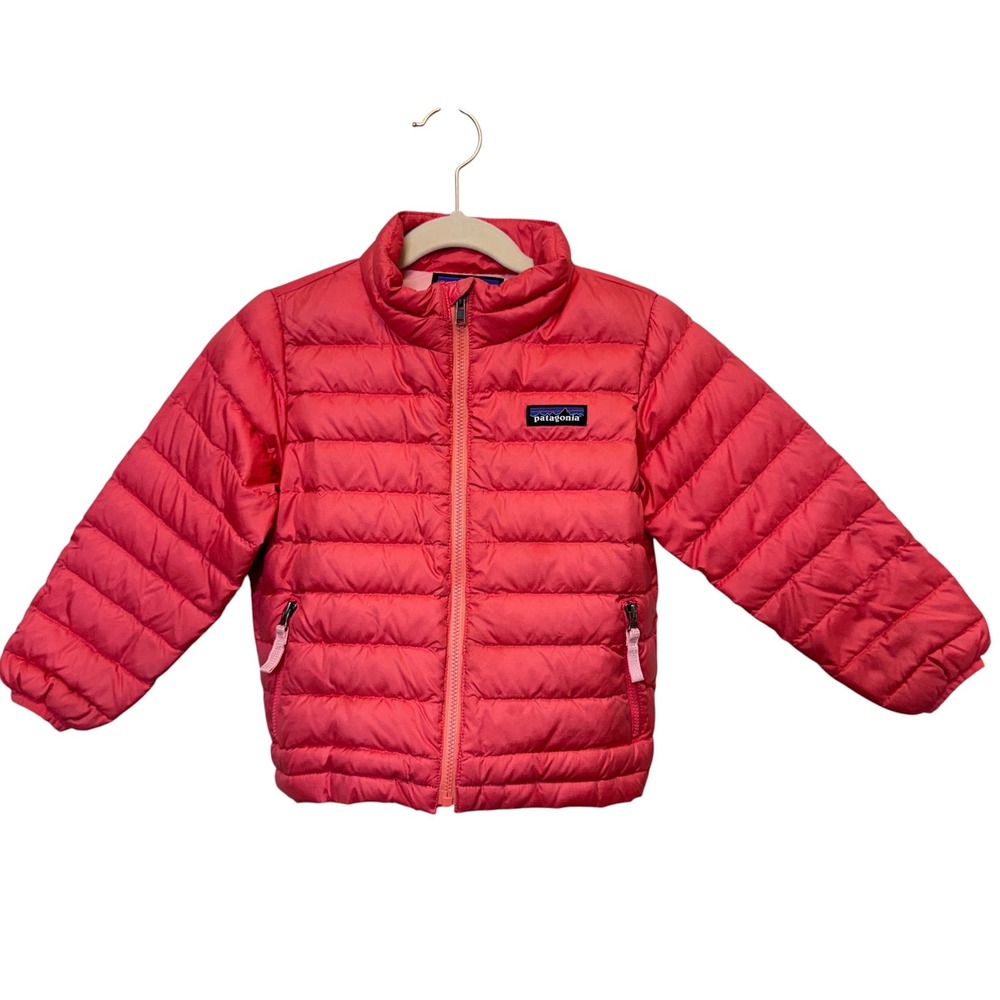Patagonia Kids Girls Down Puffer Jacket 3T Pink Quilted Gorp Play Classic Layers